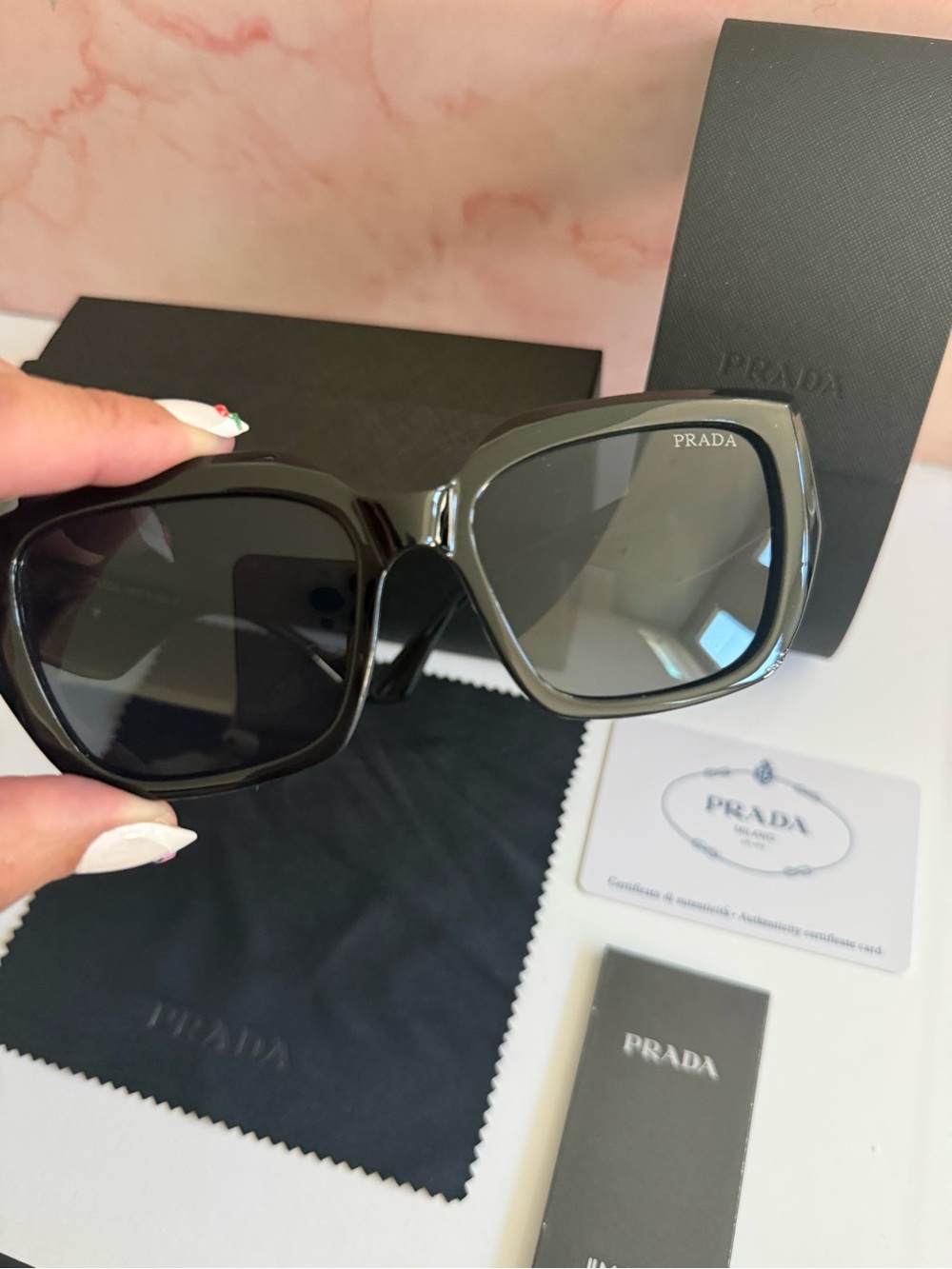 Prada Black Oversized Square Sunglasses - Picture 7 of 8